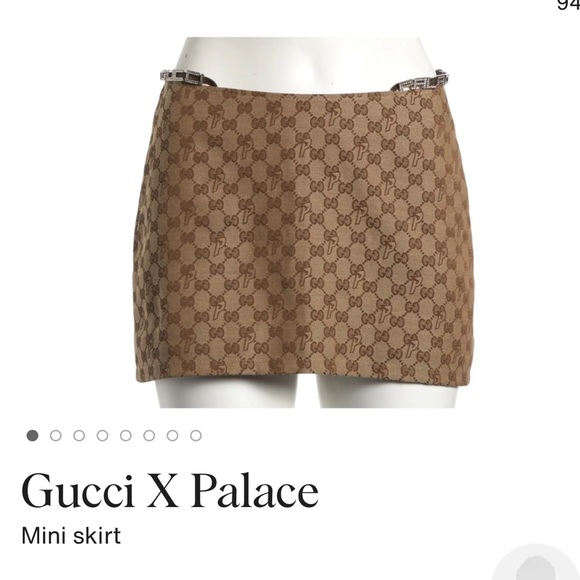 NEW WITH TAGS GUCCI X PALACE  MINI SKIRT - Picture 7 of 10